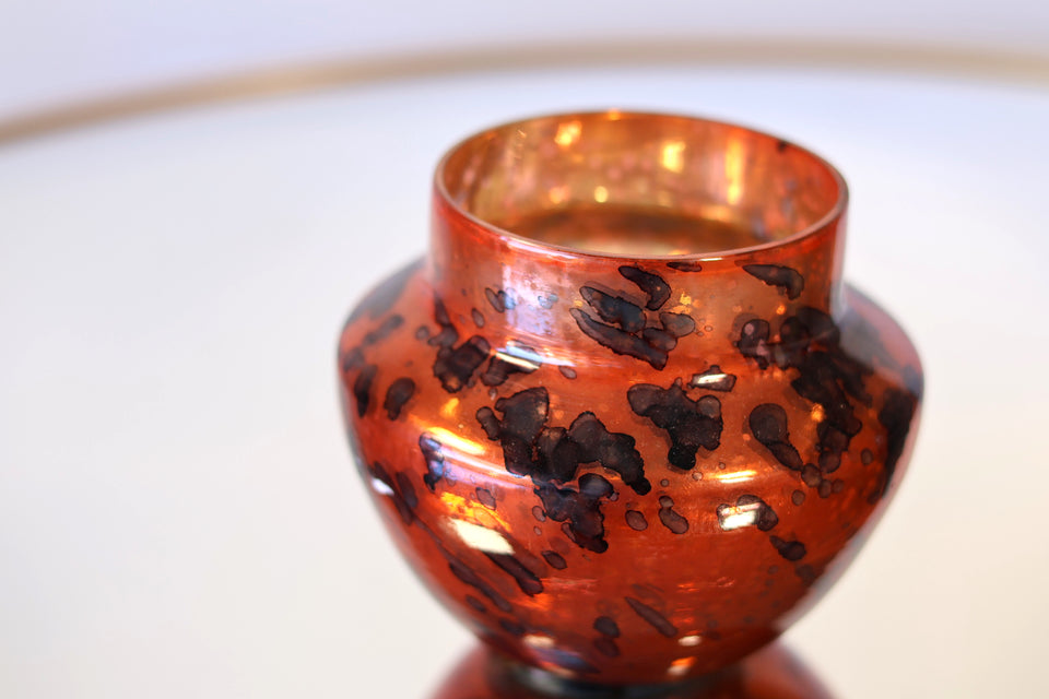 Abstract Splattered Vase (Copper Orange)