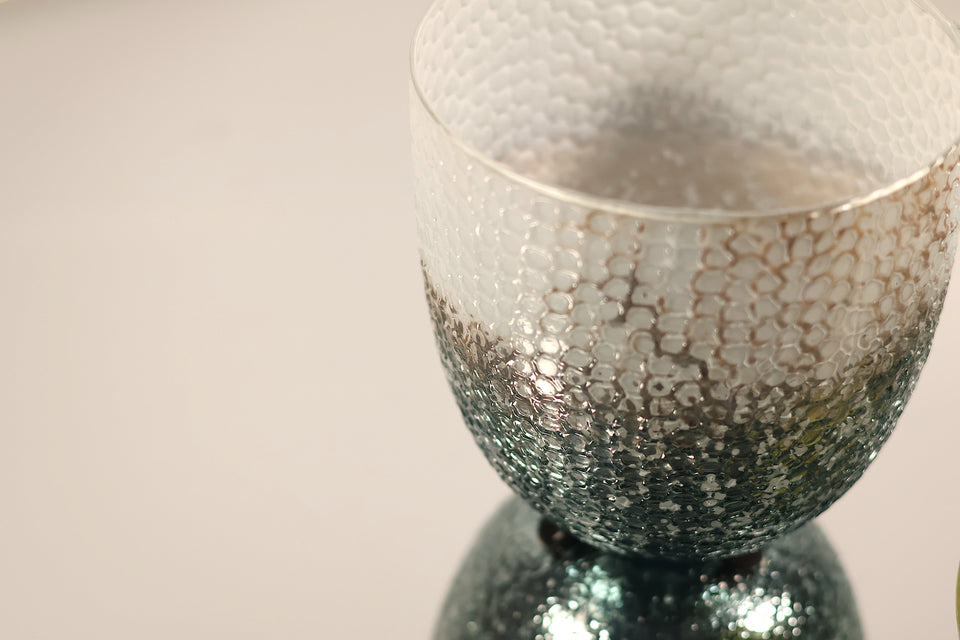 Two-Tone Silver White Vase