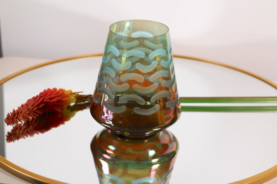 Iridescent Oval Vase