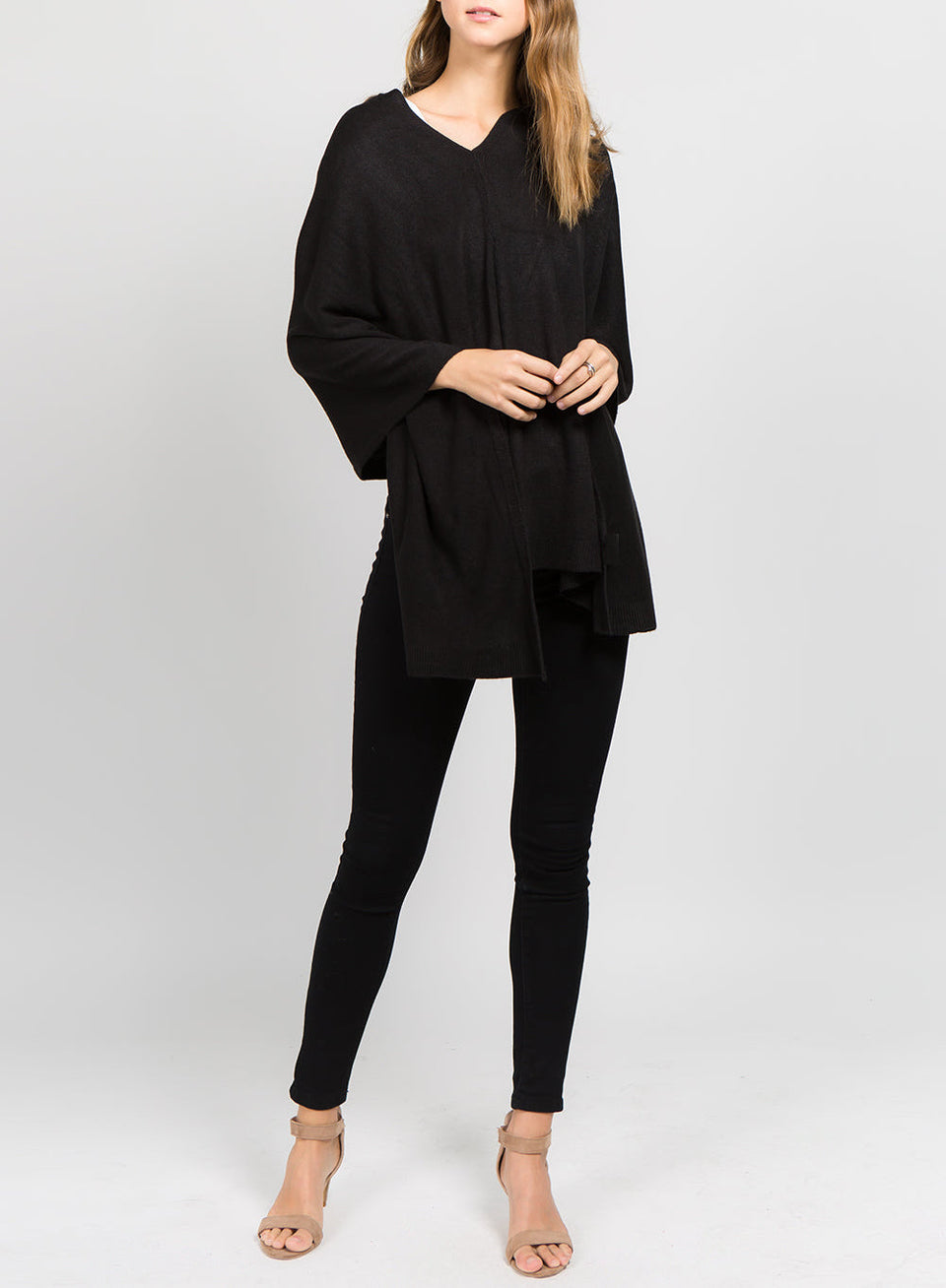 Lightweight Black Poncho