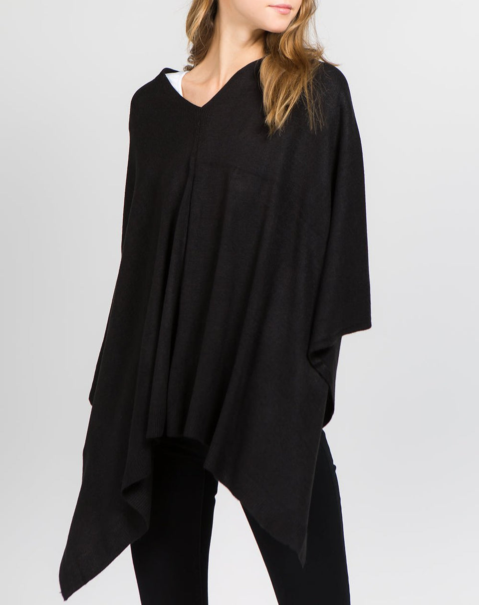 Lightweight Black Poncho