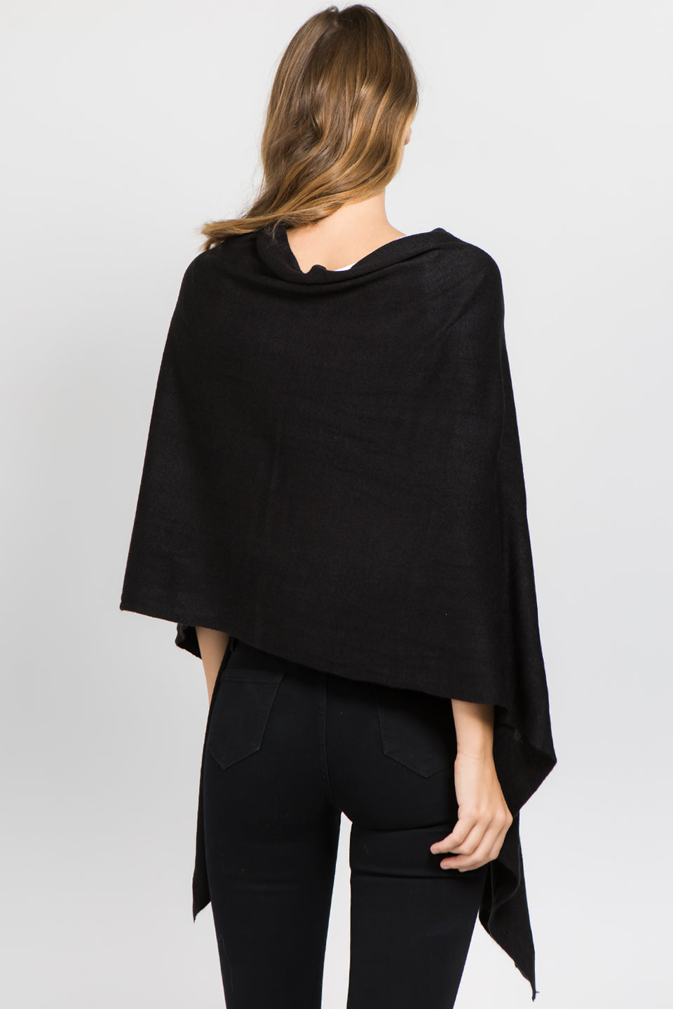 Lightweight Black Poncho