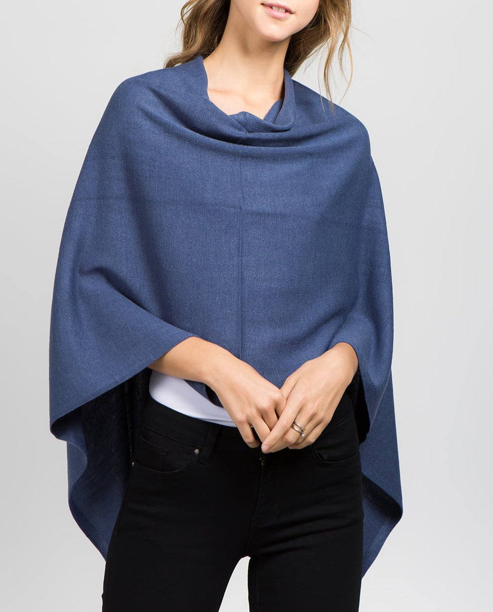 Lightweight Blue Poncho