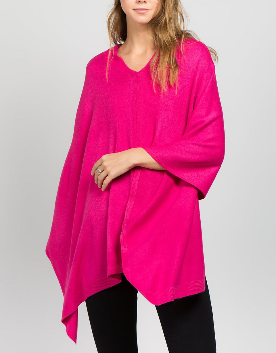 Lightweight Fuchsia Poncho