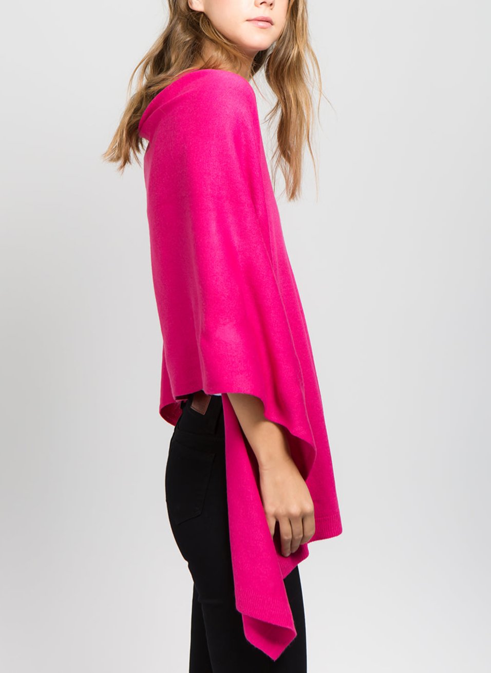 Lightweight Fuchsia Poncho