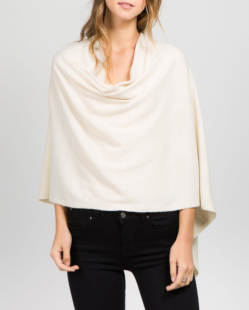 Lightweight Ivory Poncho